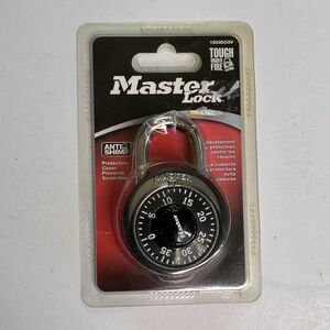 Master Lock Combination Padlock Black 1530DCOV Security Bike Locker NEW SEALED